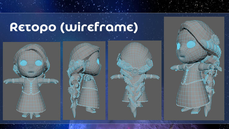 Retopologi Rapunzel