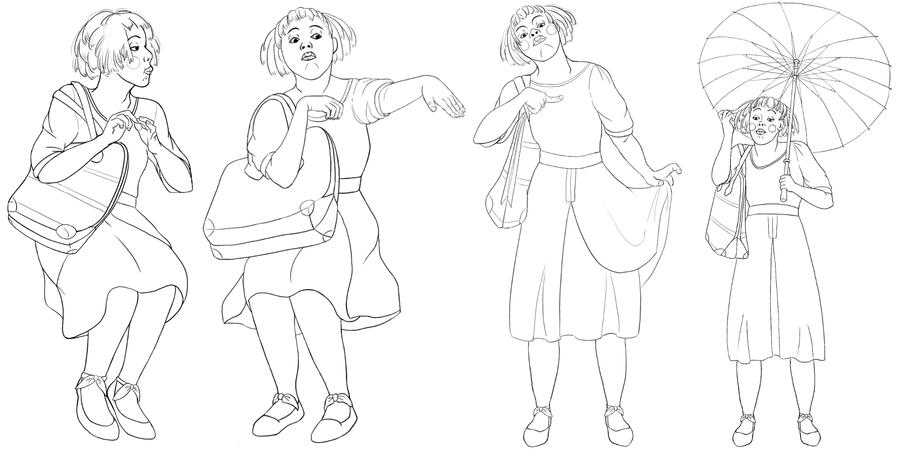 Sketchs of Jen Kellin's Iconic Pose